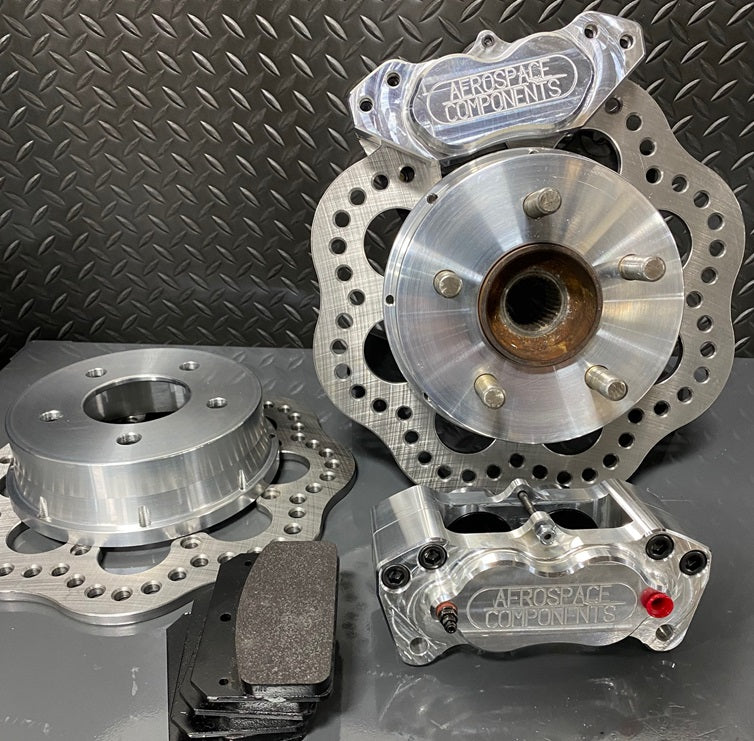 Aerospace Components 2015-2023 Mustang Rear Pro-Lite Drag Race Brake Kit for AED Knuckles - rotor detail