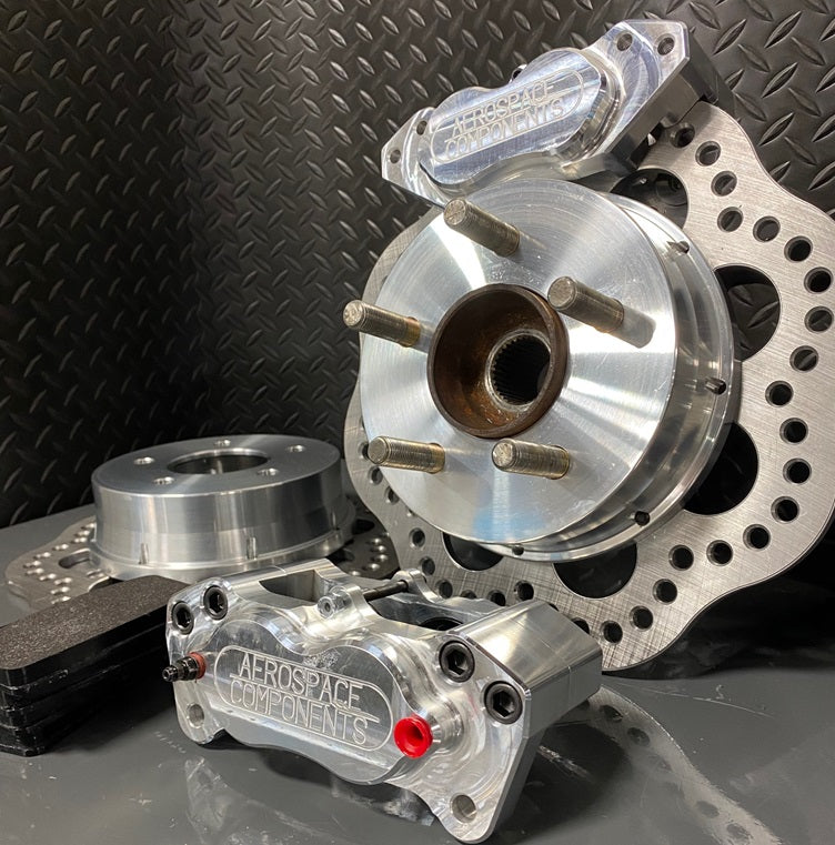 Aerospace Components 2015-2023 Mustang Rear Pro-Lite Drag Race Brake Kit for AED Knuckles - AC-551P-AED