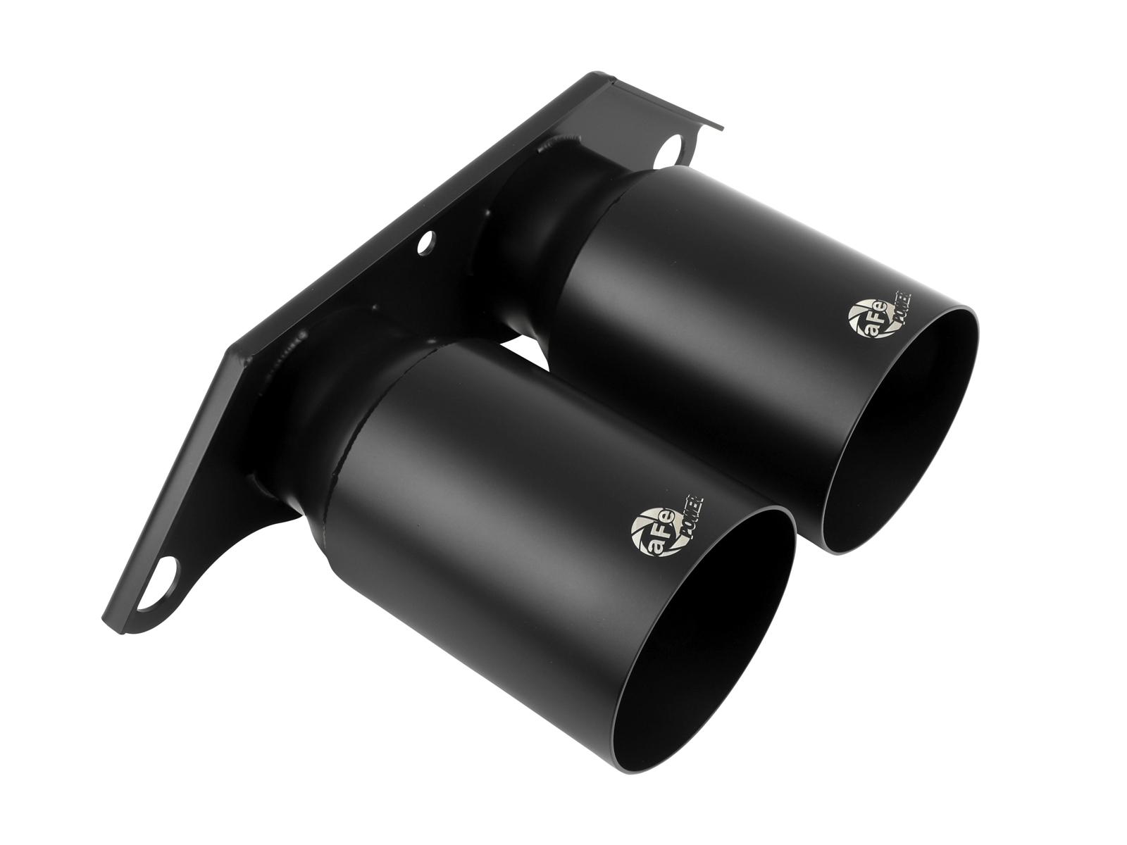 AFE MACH Force-Xp 4 IN Satin Black OE Replacement Exhaust Tips (Porsche 911 GT3 14-19 H6-3.8L/4.0L) - 49C36435-B