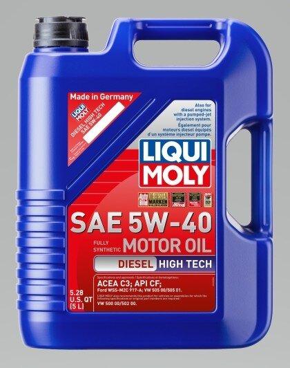 LIQUI MOLY Diesel High Tech 5W-40  - 5 Liter (Case of 4) - 2022