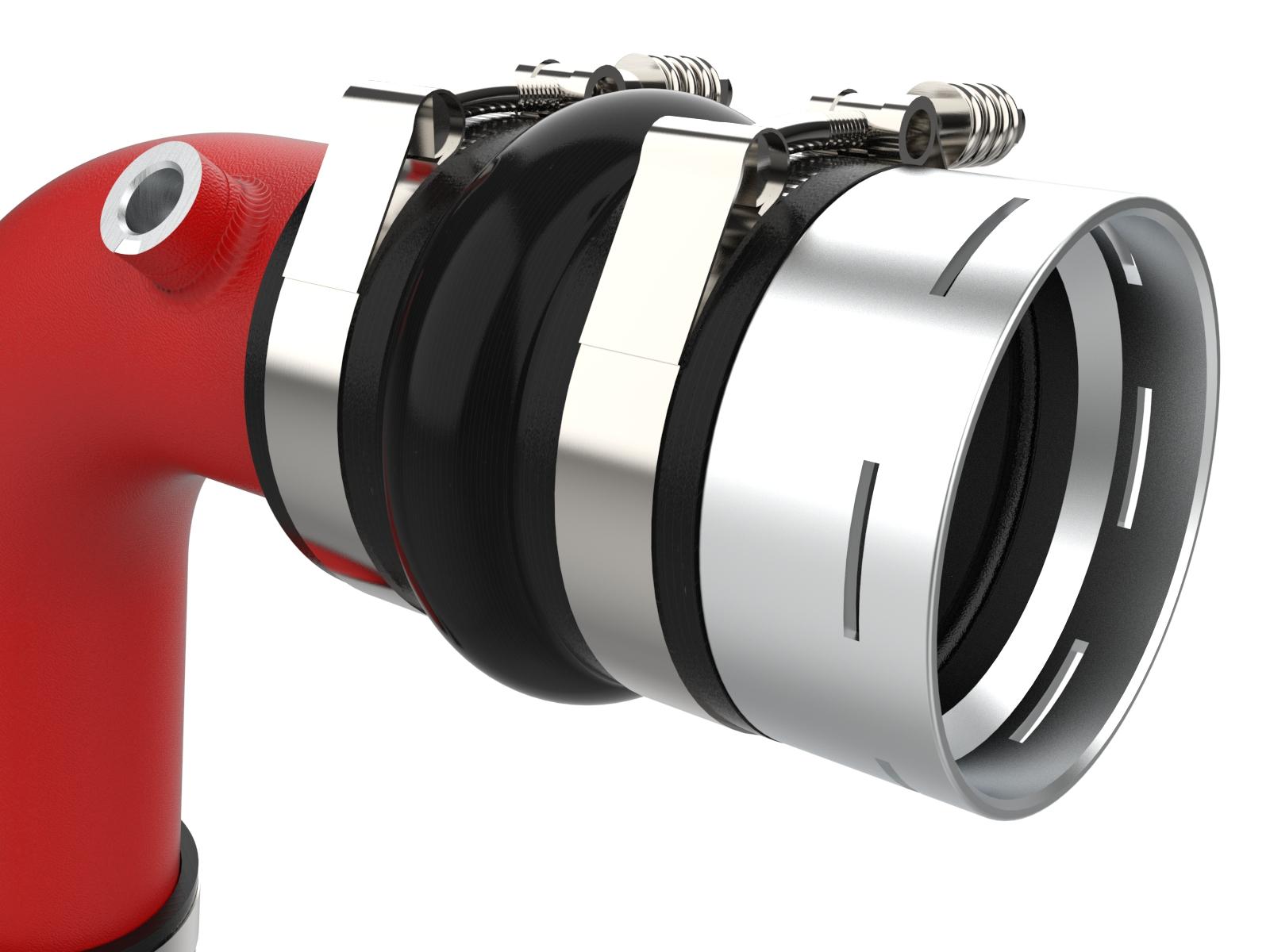 AFE BladeRunner 3 IN Aluminum Hot and Cold Charge Pipe Kit Red (2023-2024 F-250 Super Duty , F-350 Super Duty) - 46-20684-R