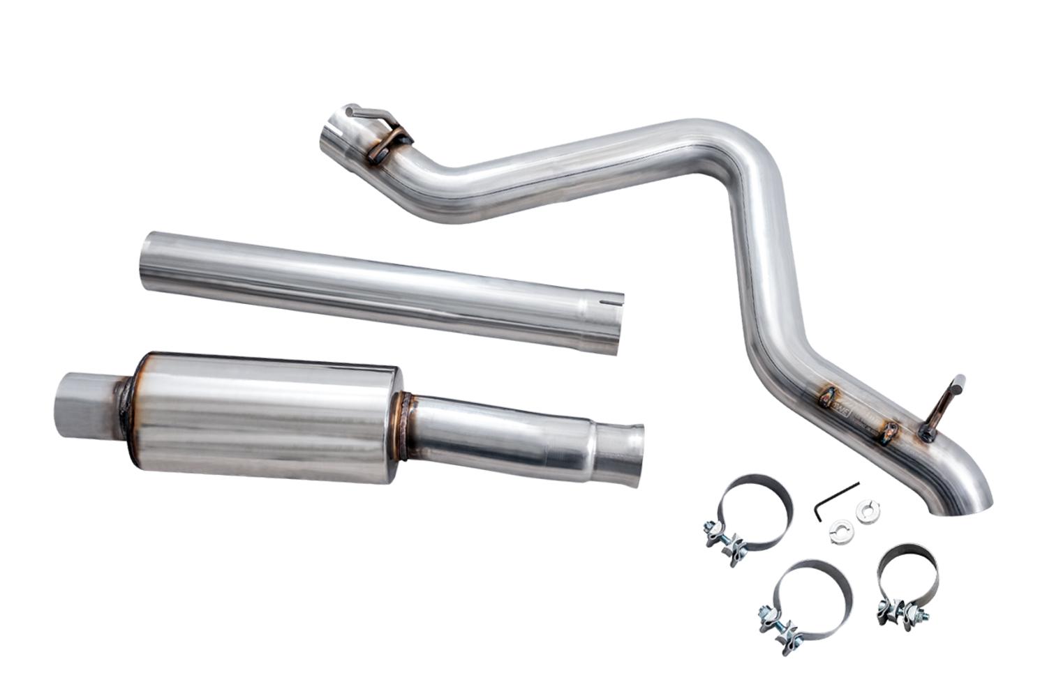 AWE Tread Edition Catback Single-Side Exhaust for Jeep JT 3.6L - Diamond Black Tip (2020-2021 Jeep Gladiator) - 3015-23103