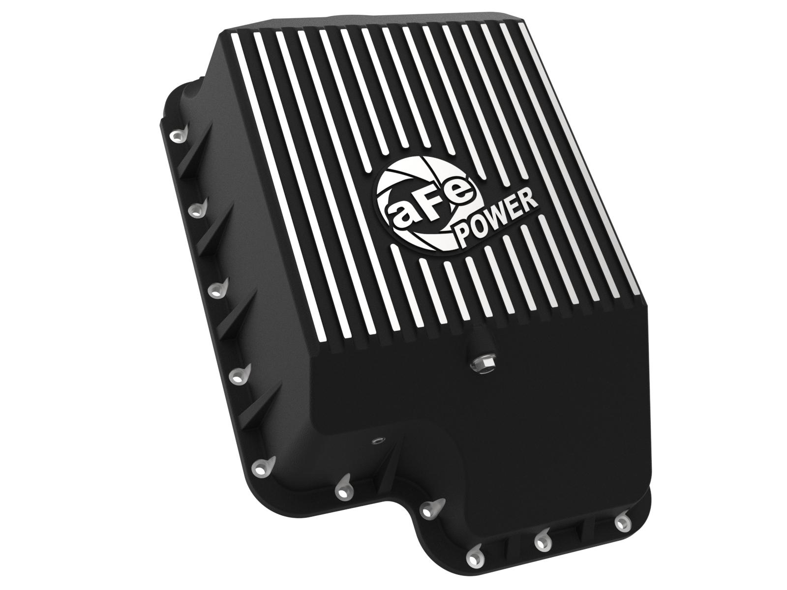 aFe POWER Transmission Pan Black w/ Machined Fins - 46-70122-1