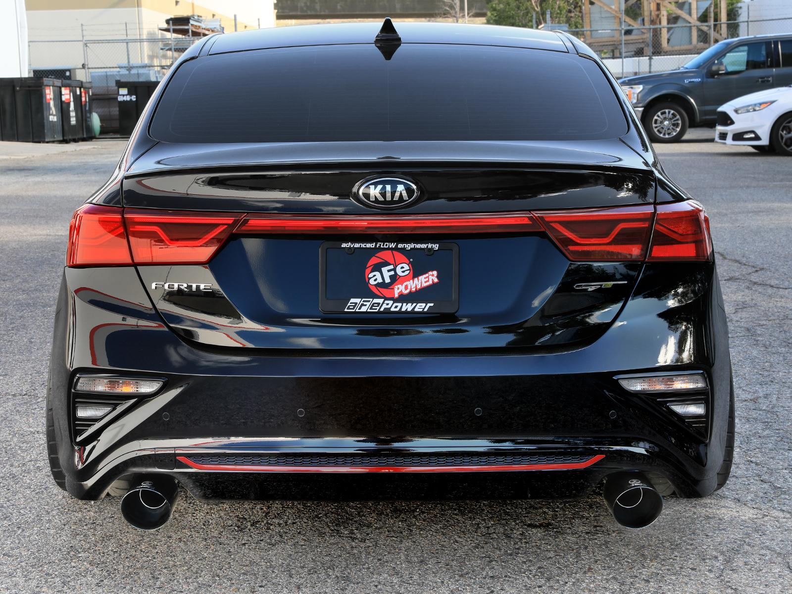 AFE Takeda 3 IN to 2-1/2 IN 304 Stainless Steel Axle-Back Exhaust w/ Black Tip (2020-2021 Forte GT) - 49-37037-B