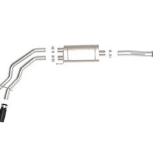 AFE 49-43128-B Rebel Series 3 IN to 2-1/2 IN Stainless Steel Cat-Back Exhaust System w/ Black Tip (2021-2025 Ford F-150 V6-2.7 TT / 3.5L TT / V8-5.0L)