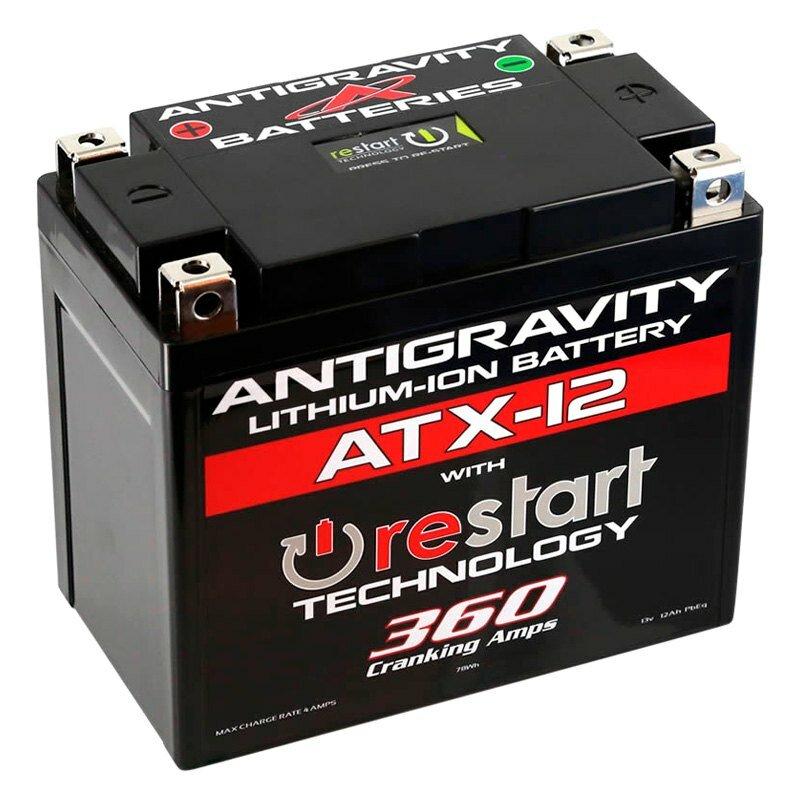 Antigravity Batteries YTX12 case format 360 CA,  12 Ah (Pb Eq) Replaces Lead/Acid: YTX12-BS, YTX14, YTX14H, YTX14L, YTX14-BS, YTX14H-BS, YTX14L-BS, YTX16-BS, YTX16-BS-1, HYB16A-AB, GYZ16H, GYZ16HL - AG-ATX12-RS