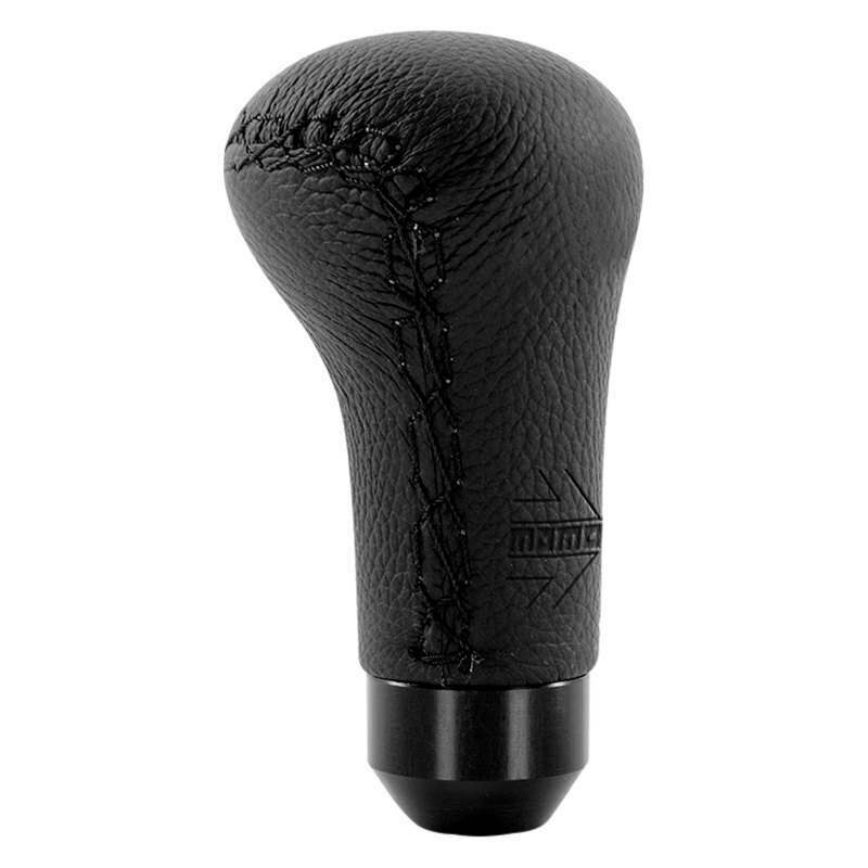 Momo Shift Knob - Anatomico, Black Leather, Black Stitching - ALBK1