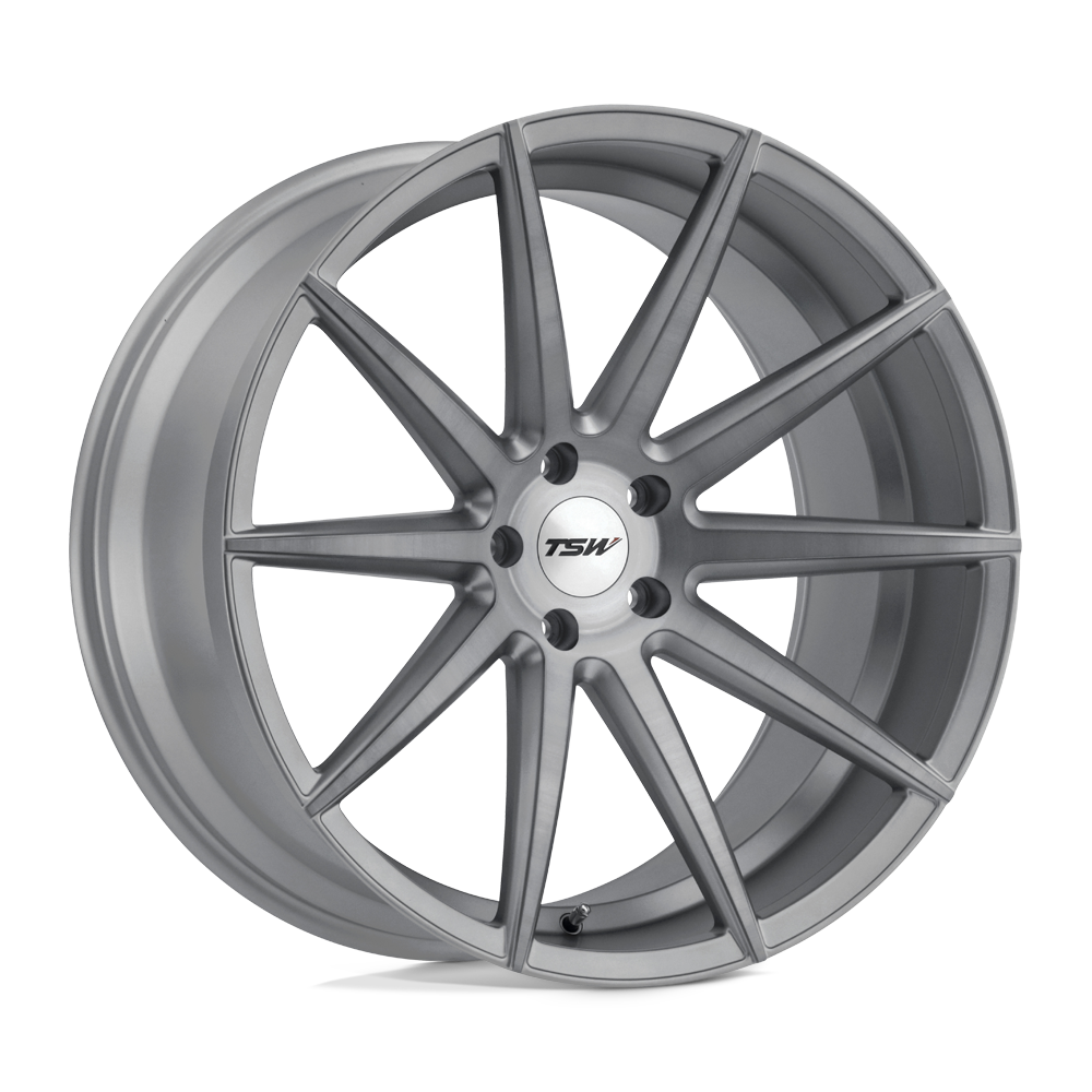 TSW Wheels Clypse 18X9.5 in Titanium W/ Matte Brushed Face - 5X120 Bolt, 40 Offset - 1895CLP405120S76