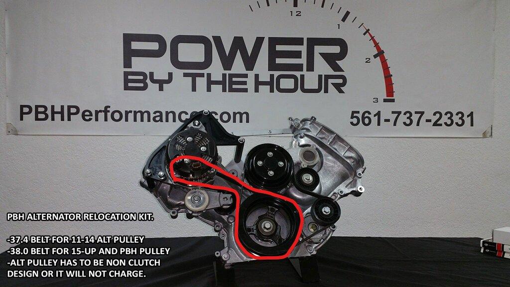 Power by The Hour PBH-1100 Speed Drive Alternator Relocation for N/A 5.0L Coyote