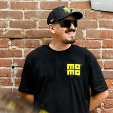 Momo Arrow Logo Curved Bill Snapback Hat, Black - AM30323