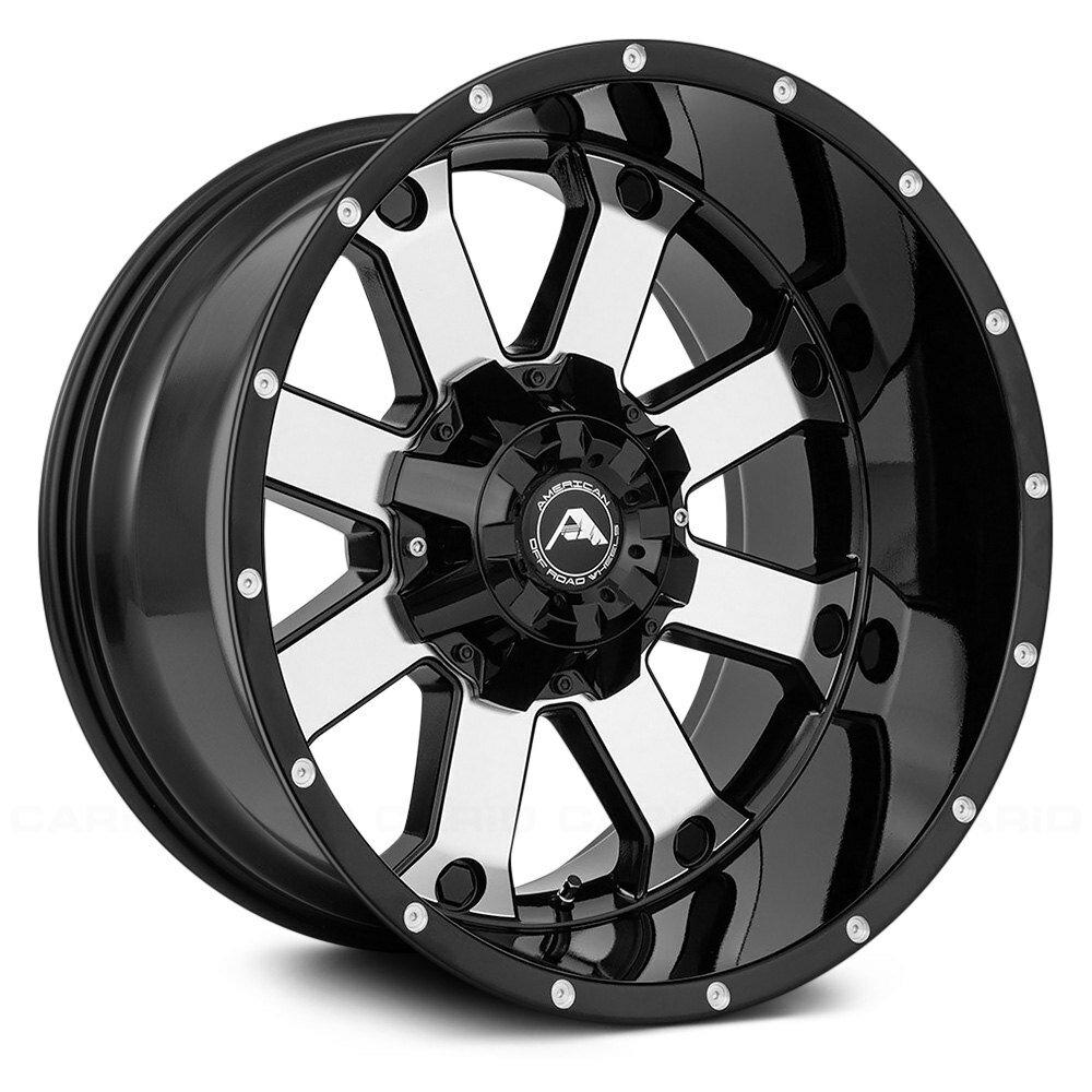 American Off-Road 20x12 A108 Wheel - 5x5 (5x127) Bolt, -51 ET, Black Machine Face - A10820A2xxx-51BMF-527