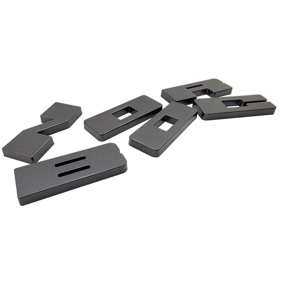 UPR Grille Letter Covers Overlay - Carbonized Gray (2021-2026 Ford Bronco) - AMP-83683-042