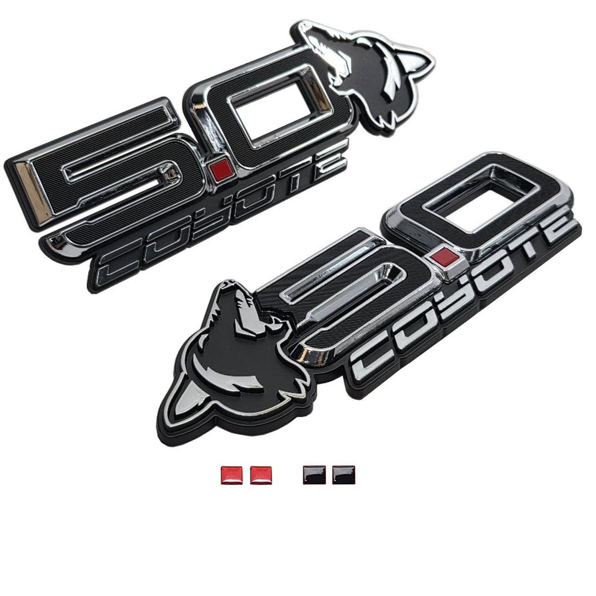 UPR Products AMP Howling Coyote 5.0 Fender Emblems (7.25" x 2.25" x .250") (2015-2026 Mustang)