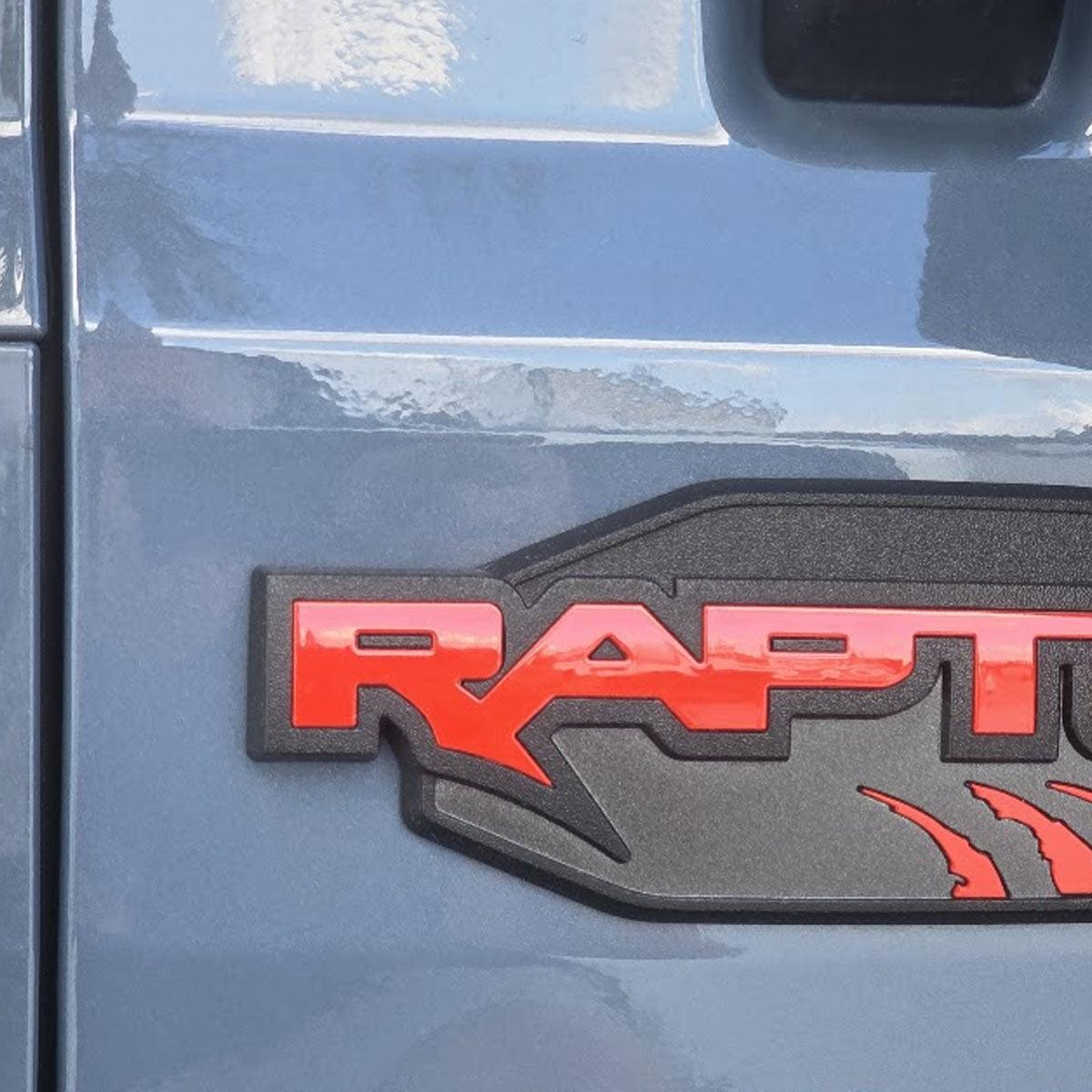 UPR AMP ABS Emblem Tailgate Inserts Letters with Claws - Code Orange (2022-2026 Ford Bronco Raptor) - AMP-85121-001