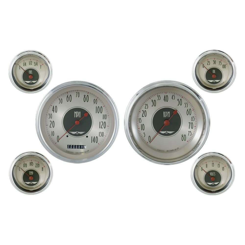 Classic Instruments American Nickel 6 Gauge Set - AN51SLC
