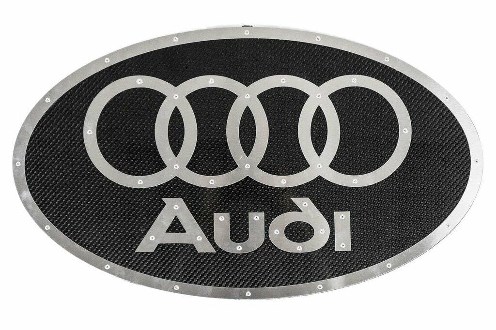 Fabspeed Carbon Fiber/Stainless Steel Wall Art - AUDI, 24' wide x 14' tall - FS.AUD.CFSSWA