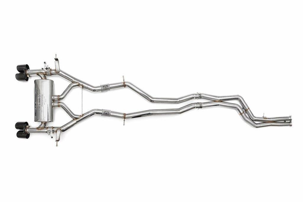 Fabspeed 2014+ BMW F80 M3/F82 M4 Valvetronic Exhaust System and Cat Bypass X-Pipe with Quad Style Tips in... - FS.BMW.F8X.VLVP
