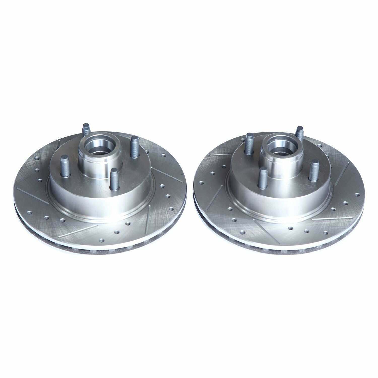 Power Stop 1979 Ford Mustang Front Evolution Drilled & Slotted Rotors - Pair - AR8111XPR