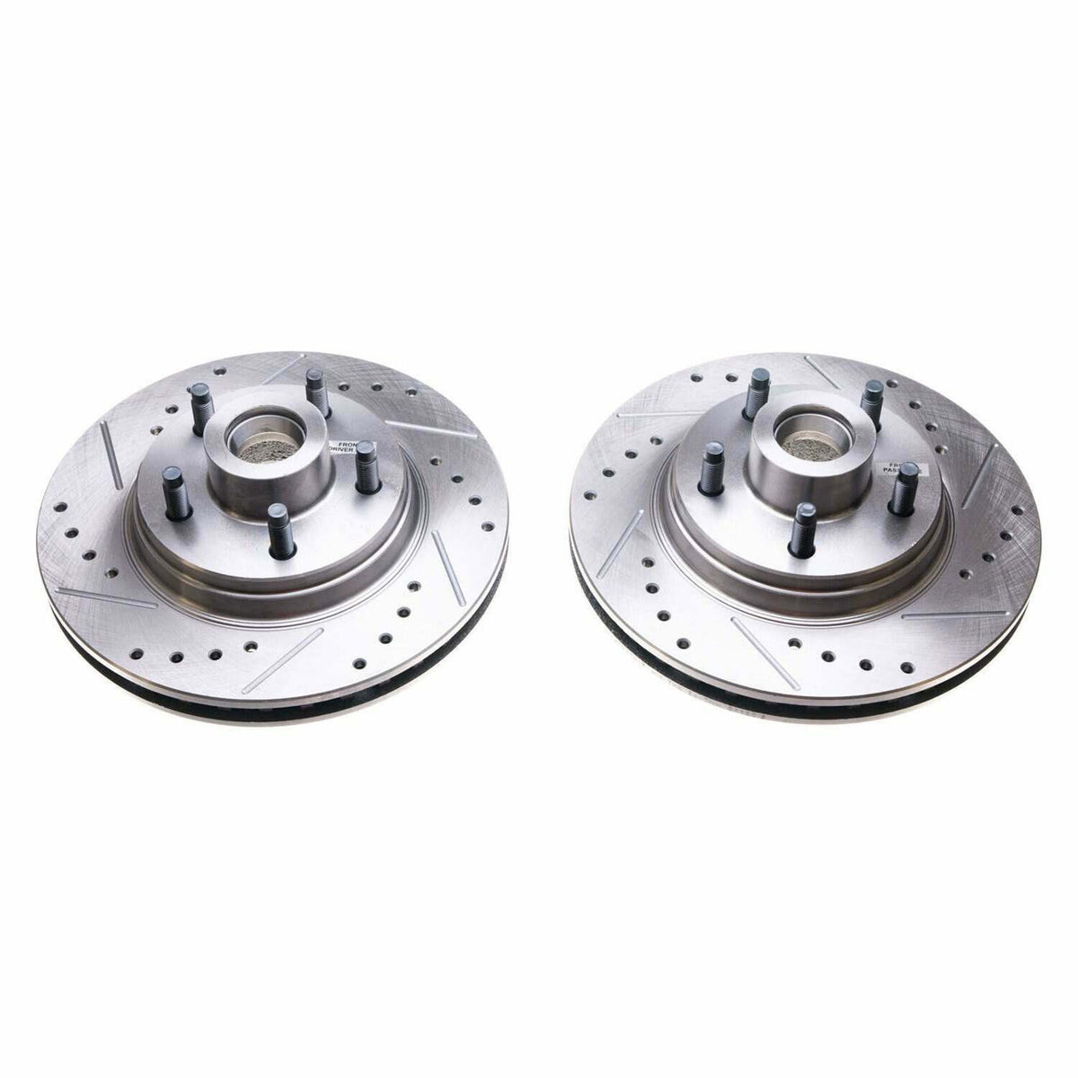 Power Stop 84-86 Ford Mustang Front Evolution Drilled & Slotted Rotors - Pair - AR8118XPR