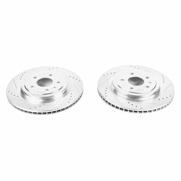 Power Stop 14-19 Chevrolet Corvette Rear Evolution Drilled & Slotted Rotors - Pair - AR82172XPR