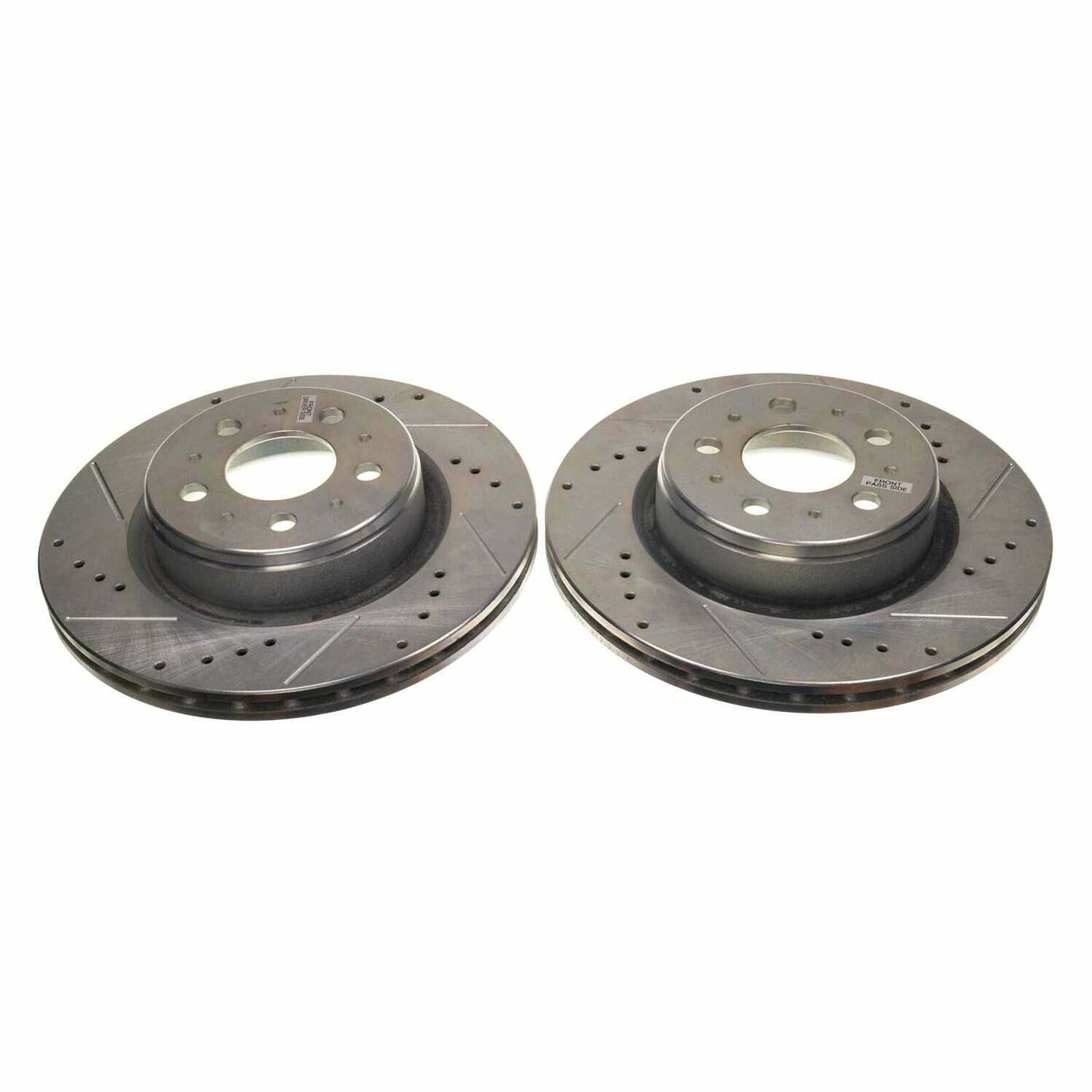 Power Stop 17-21 Tesla 3 Front Drilled & Slotted Rotor (Pair) - AR84006XPR