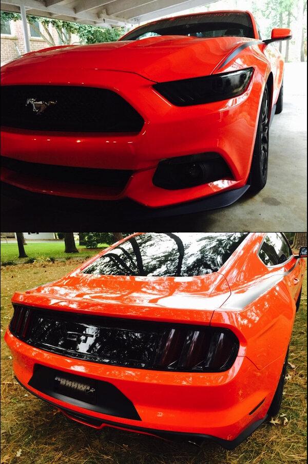 Anchor Room 2015-2017 Mustang PREMIUM Front and Rear Vinyl Tint Kit (Includes Mirror Marker Tint)