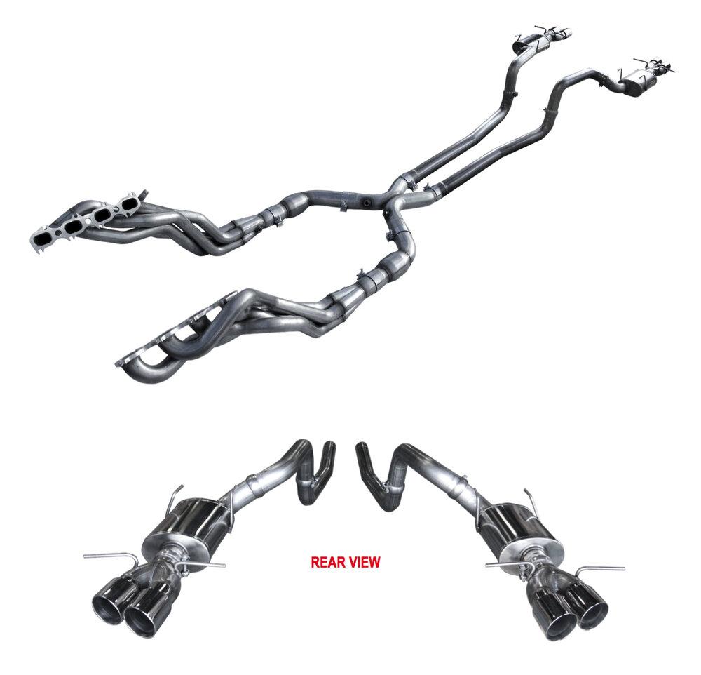American Racing Headers 2013-2014 Shelby GT500 1-7/8" Long Tube Headers with 3" Catted Mid Pipe and "Pure Thunder " Quad Tip Cat-Back