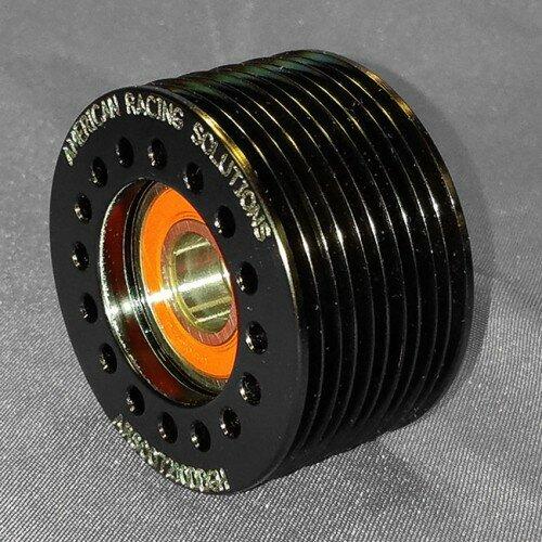 American Racing Solutions ARS007210DBG 72 MM x 10 Rib Grooved Billet Idler Pulley - Double Bearing