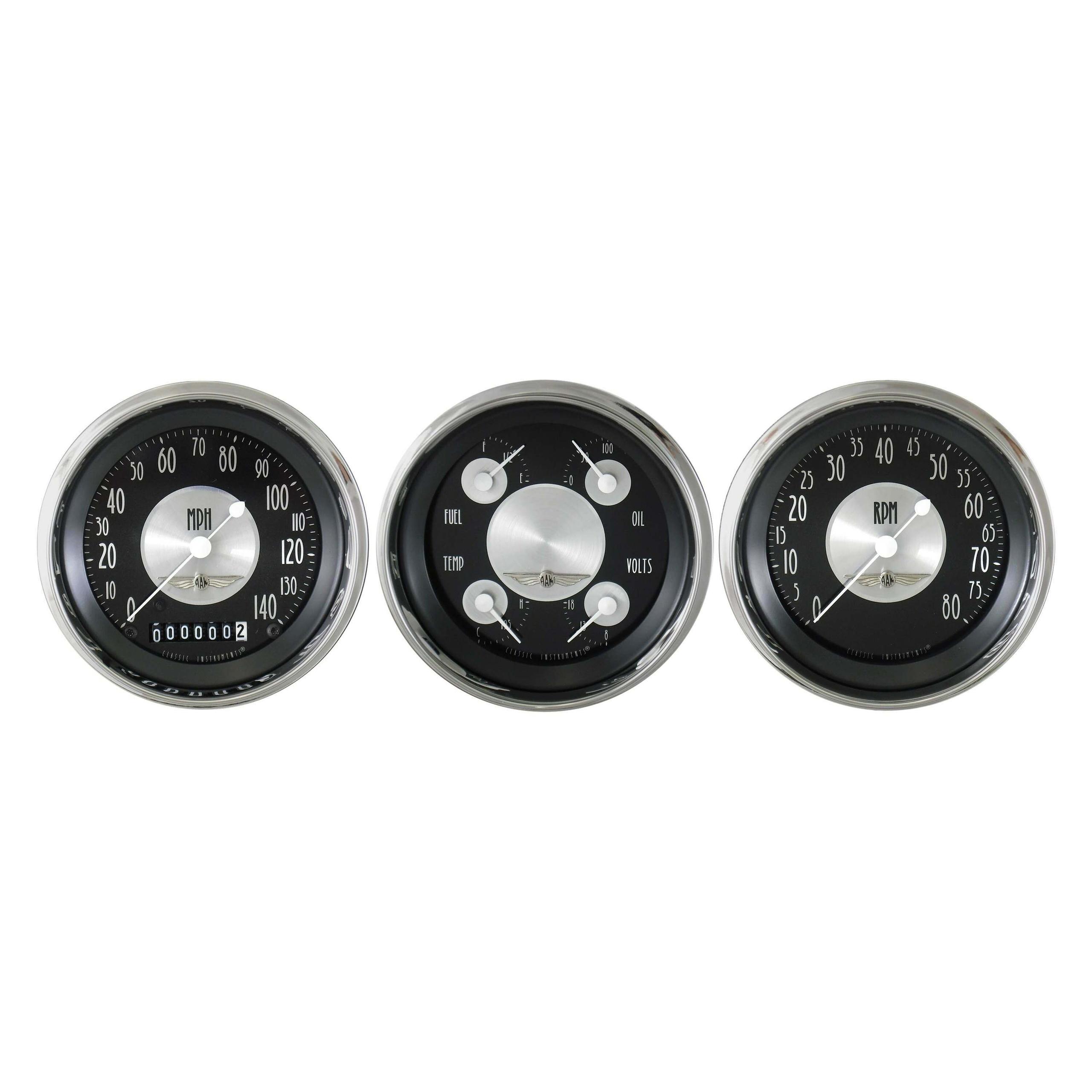 Classic Instruments All American Tradition 3 Gauge Set - AT03SHC
