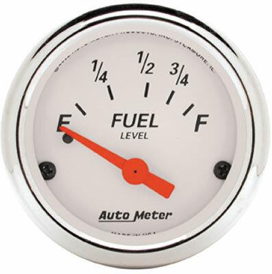 Auto Meter 2-1/16" FUEL LEVEL, 73-10 Ω, FORD, ARCTIC WHITE - 1316