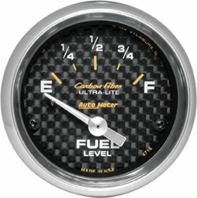 Auto Meter 2-1/16" FUEL LEVEL, 240-33 Ω SSE, CARBON FIBER - 4716
