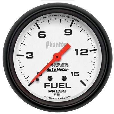 Auto Meter 2-5/8" FUEL PRESSURE, 0-15 PSI, PHANTOM - 5810