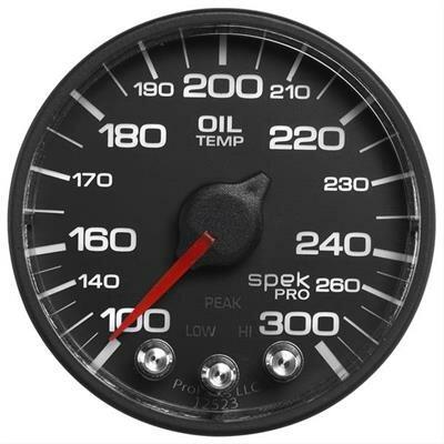 Auto Meter 2-1/16" WATER TEMPERATURE, 180-320 °F, SPEK-PRO, BLACK/BLACK, ECU - P552328-N1