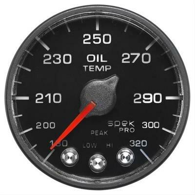 Auto Meter 2-1/16" OIL TEMPERATURE, 180-320 °F, SPEK-PRO, BLACK/BLACK, ECU - P553328-N1