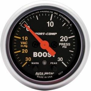 Autometer Sport Comp Series 2-1/16" Electric Boost/Vacuum Gauge