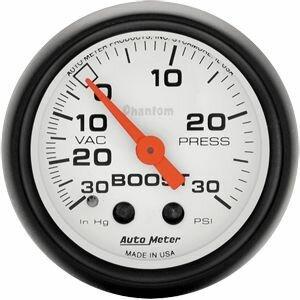 Autometer Phantom Series 2 1/16" 30-/+30 Psi Boost/Vacuum Gauge