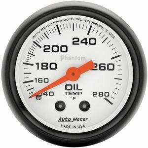 Autometer Phantom Series 2 1/16" 140-280 deg Oil Temp. Gauge