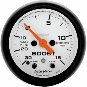 Autometer Phantom Series Electric 2 1/16" -20/+30 Boost/Vacuum