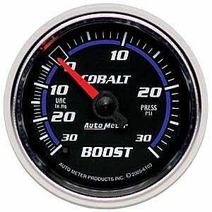 Autometer Cobalt Series 2-1/16 Mechanical -30/+30Psi Boost Gauge