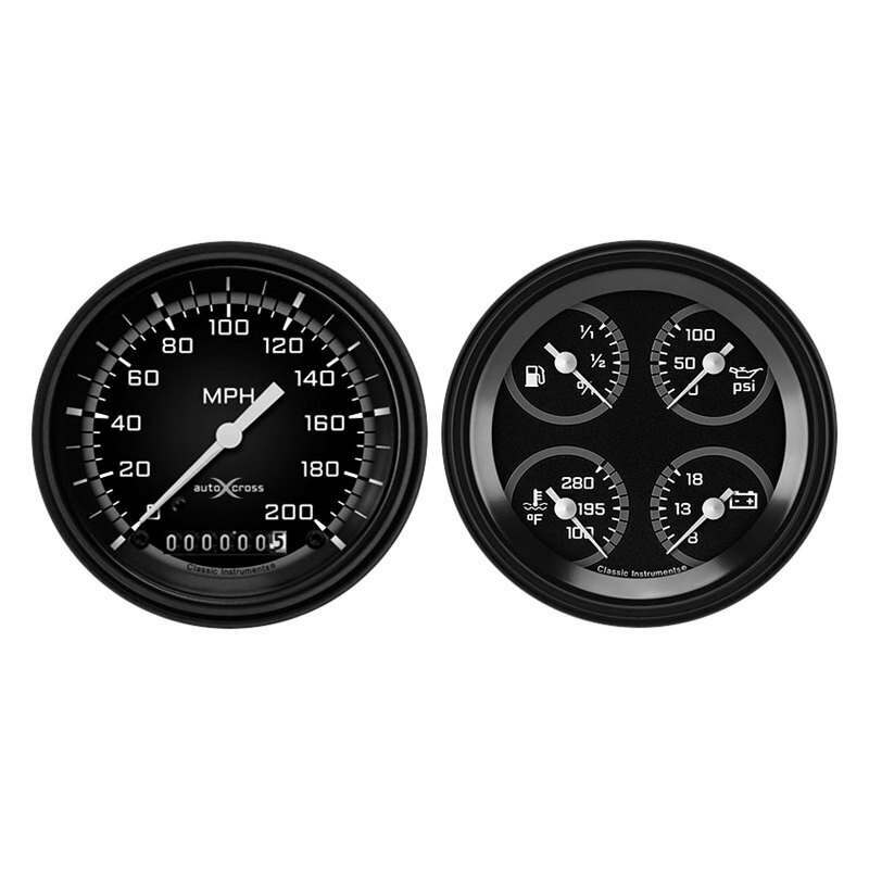 Classic Instruments Auto Cross Gray Two Gauge Set - AX02GBLF