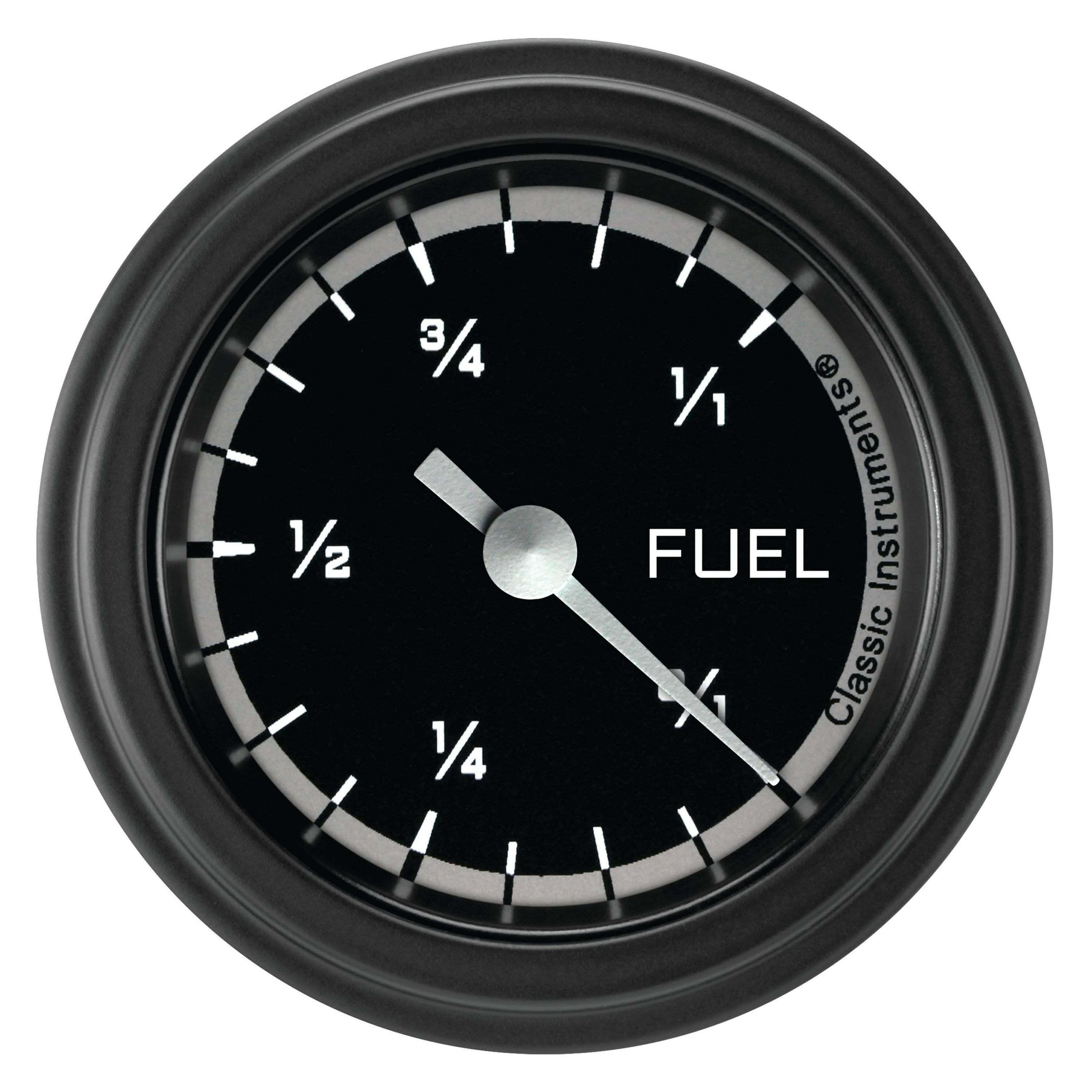 Classic Instruments Fuel Gauge,Full Sweep 2 1/8" Diameter - AX109GBLF