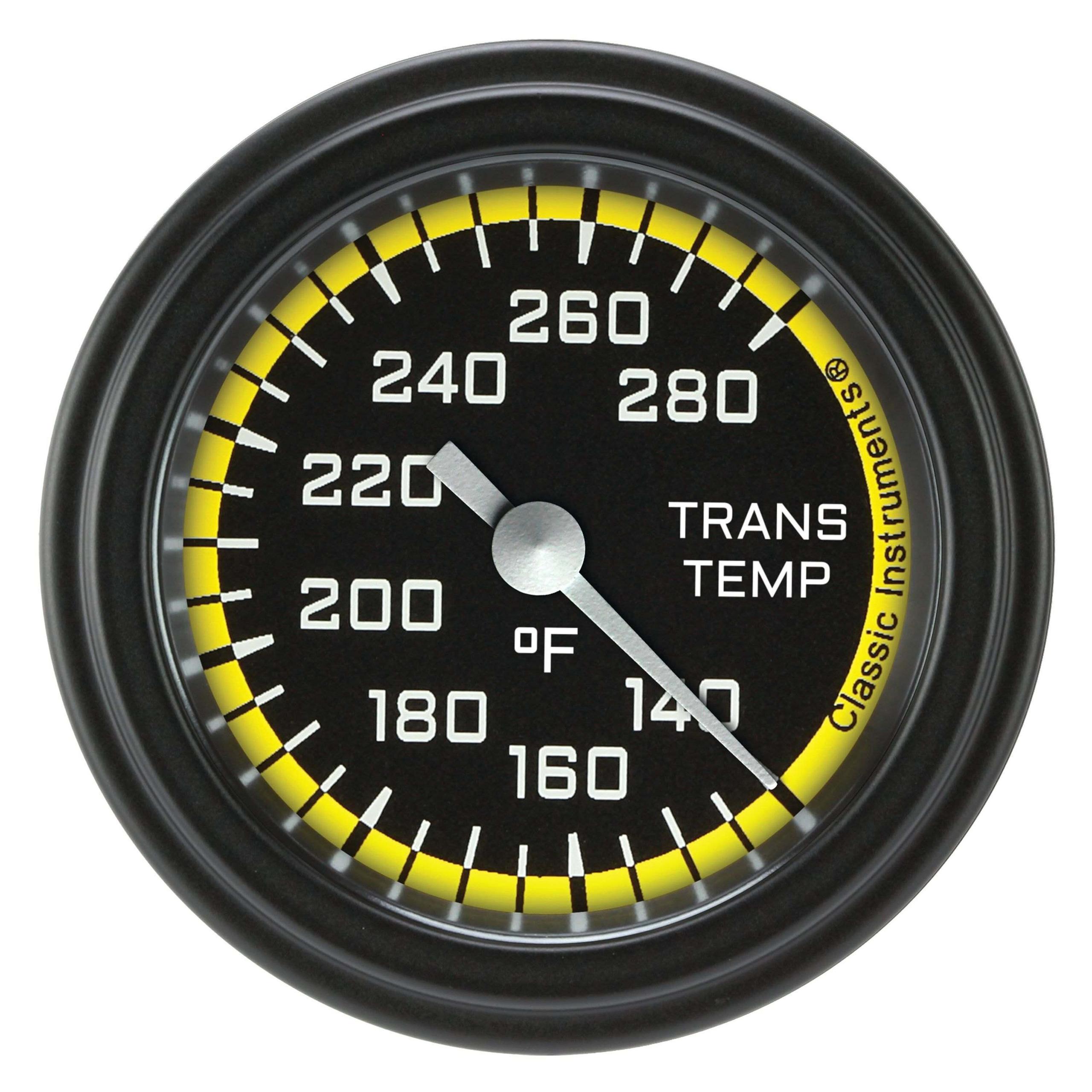 Classic Instruments Transmission Temperature Gauge,Full Sweep 2 1/8" Diameter - AX127YBLF