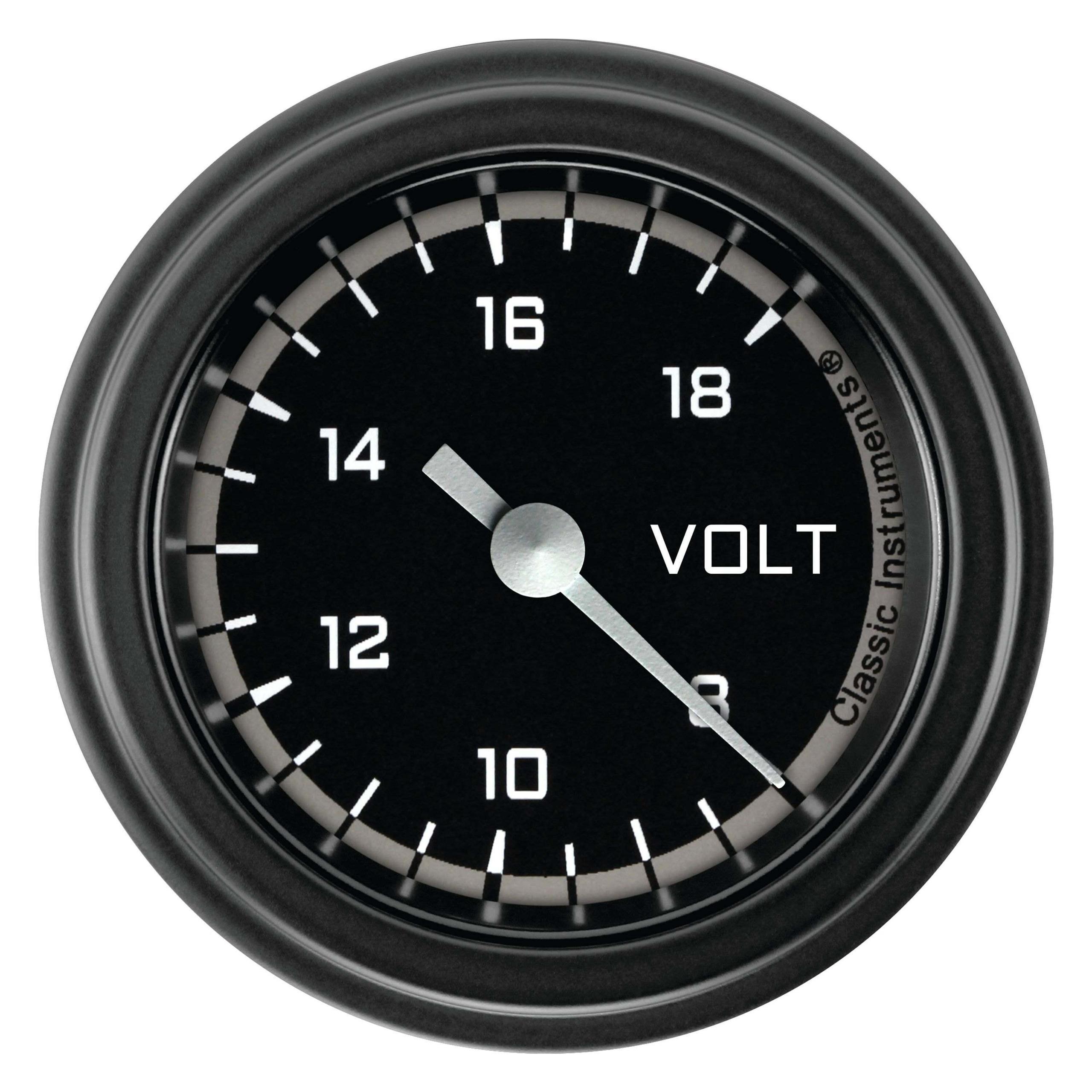 Classic Instruments Volt Gauge,Full Sweep 2 1/8" Diameter - AX130GBLF