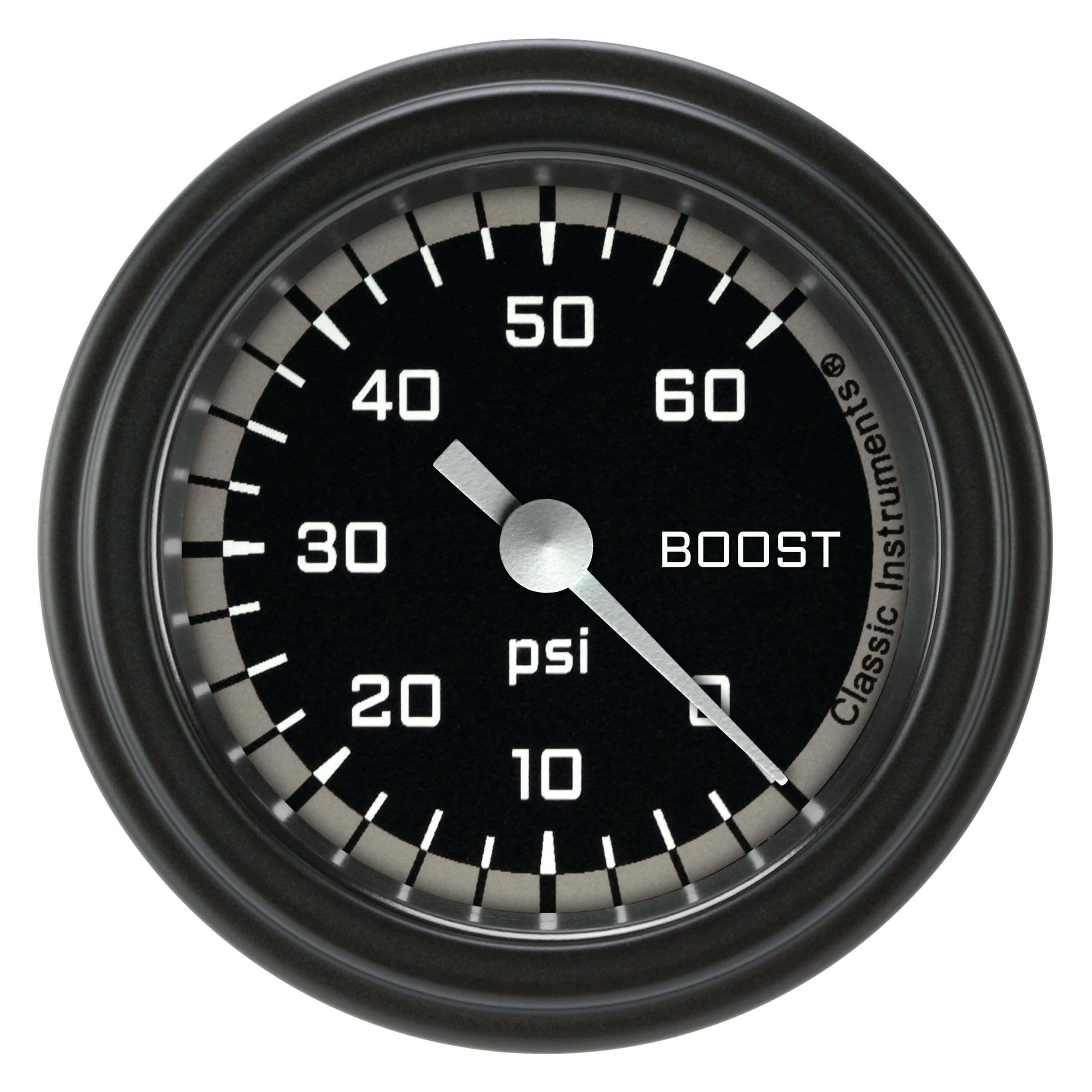 Classic Instruments Boost Gauge,Full Sweep 2 1/8" Diameter - AX143GBLF