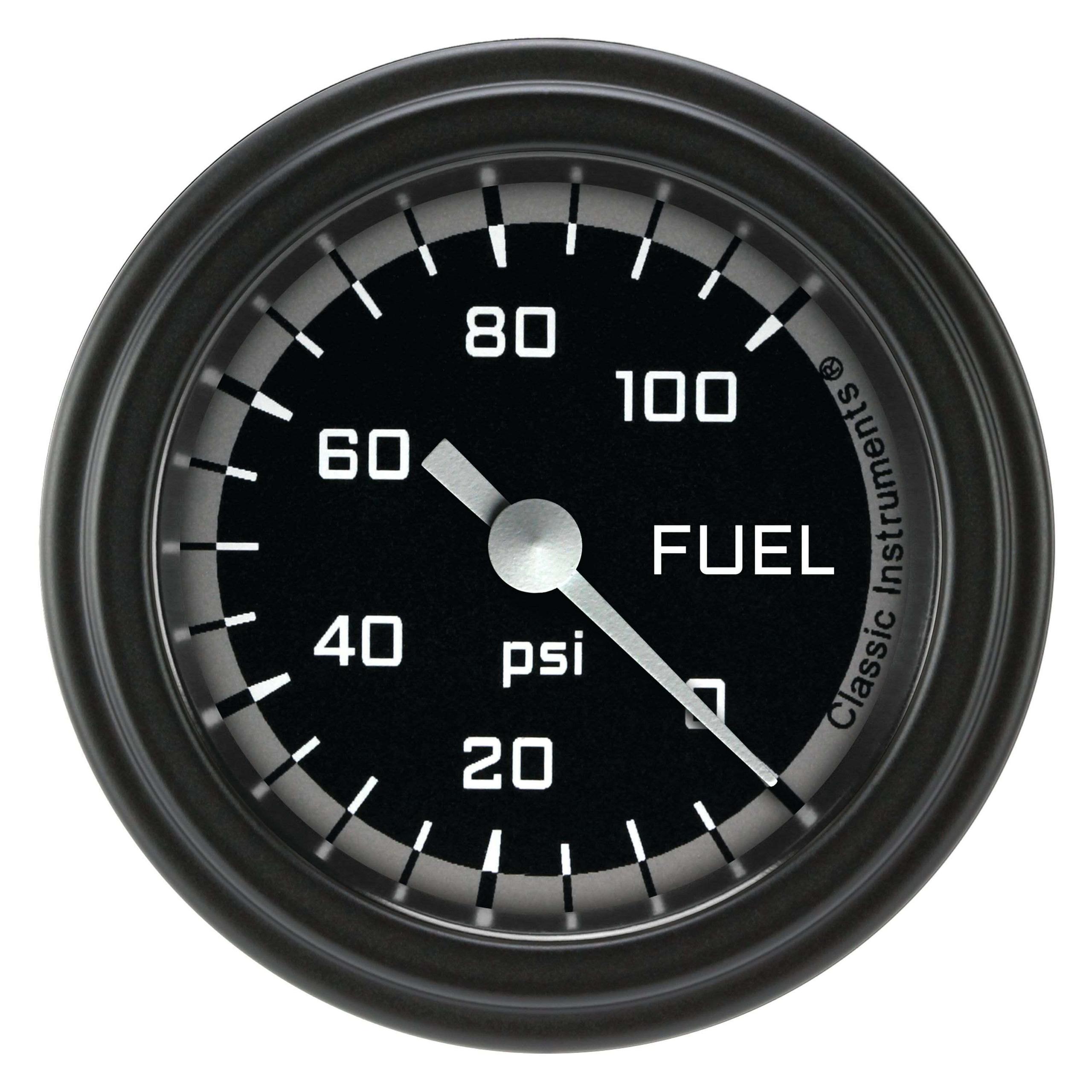 Classic Instruments Fuel Pressure Gauge,Full Sweep 2 1/8" Diameter - AX146GBLF