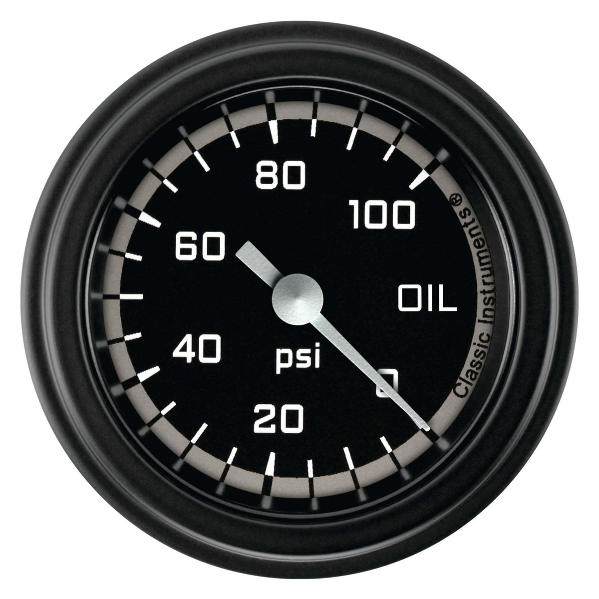 Classic Instruments Oil Pressure Gauge,Full Sweep 2 1/8" Diameter - AX181GBLF