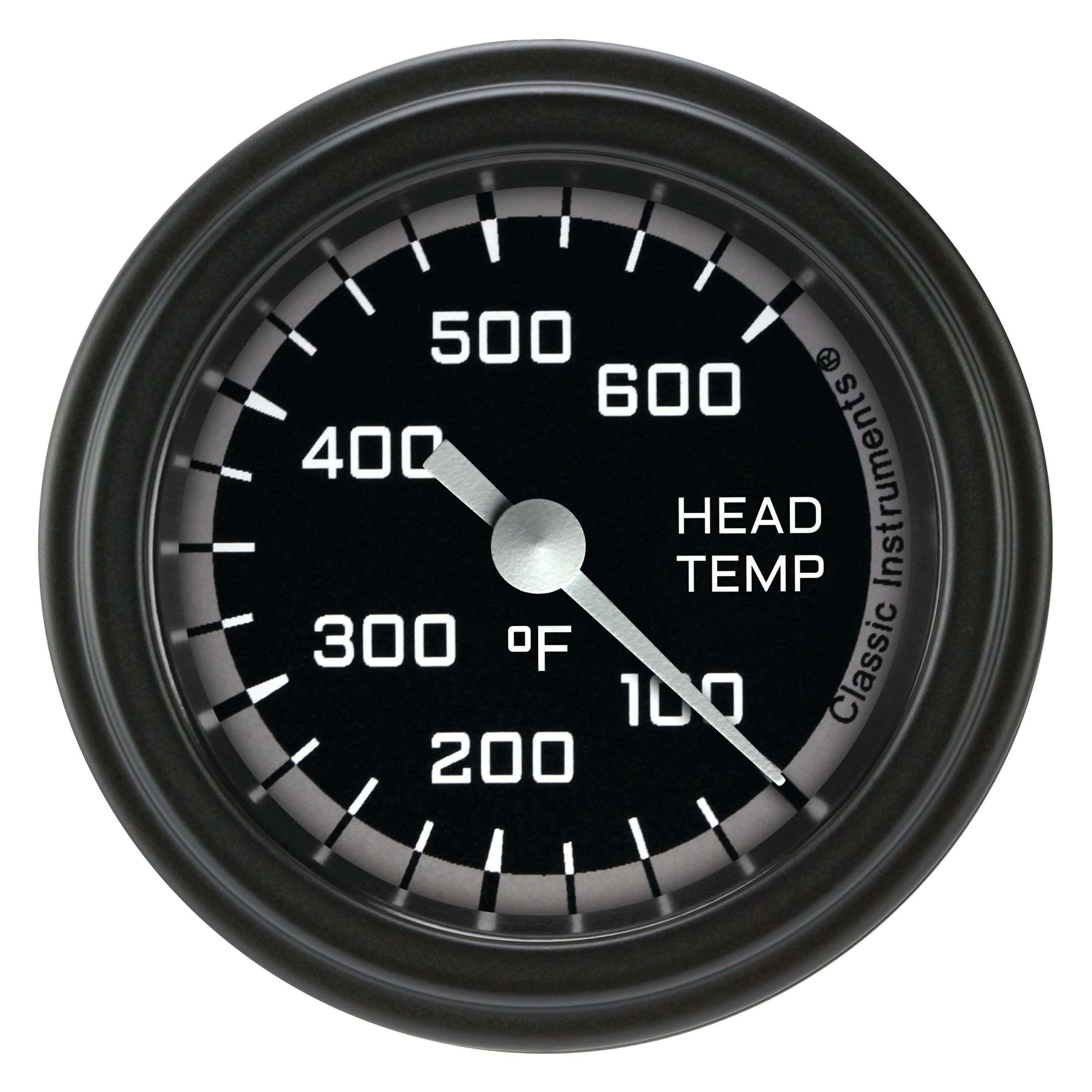 Classic Instruments Cylinder Head Temperature Gauge,Full Sweep 2 1/8" Diameter - AX197GBLF