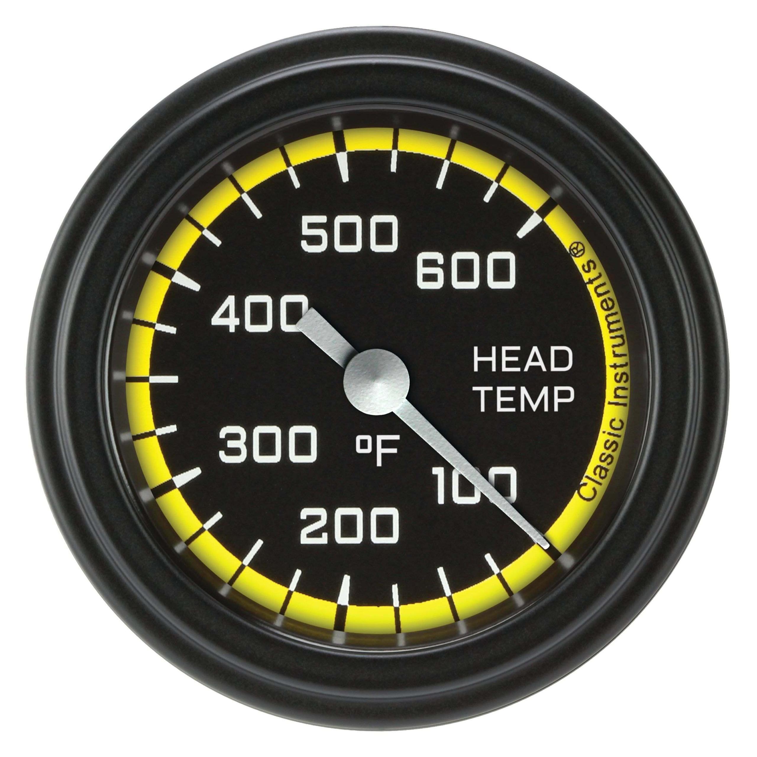 Classic Instruments Cylinder Head Temperature Gauge,Full Sweep 2 1/8" Diameter - AX197YBLF