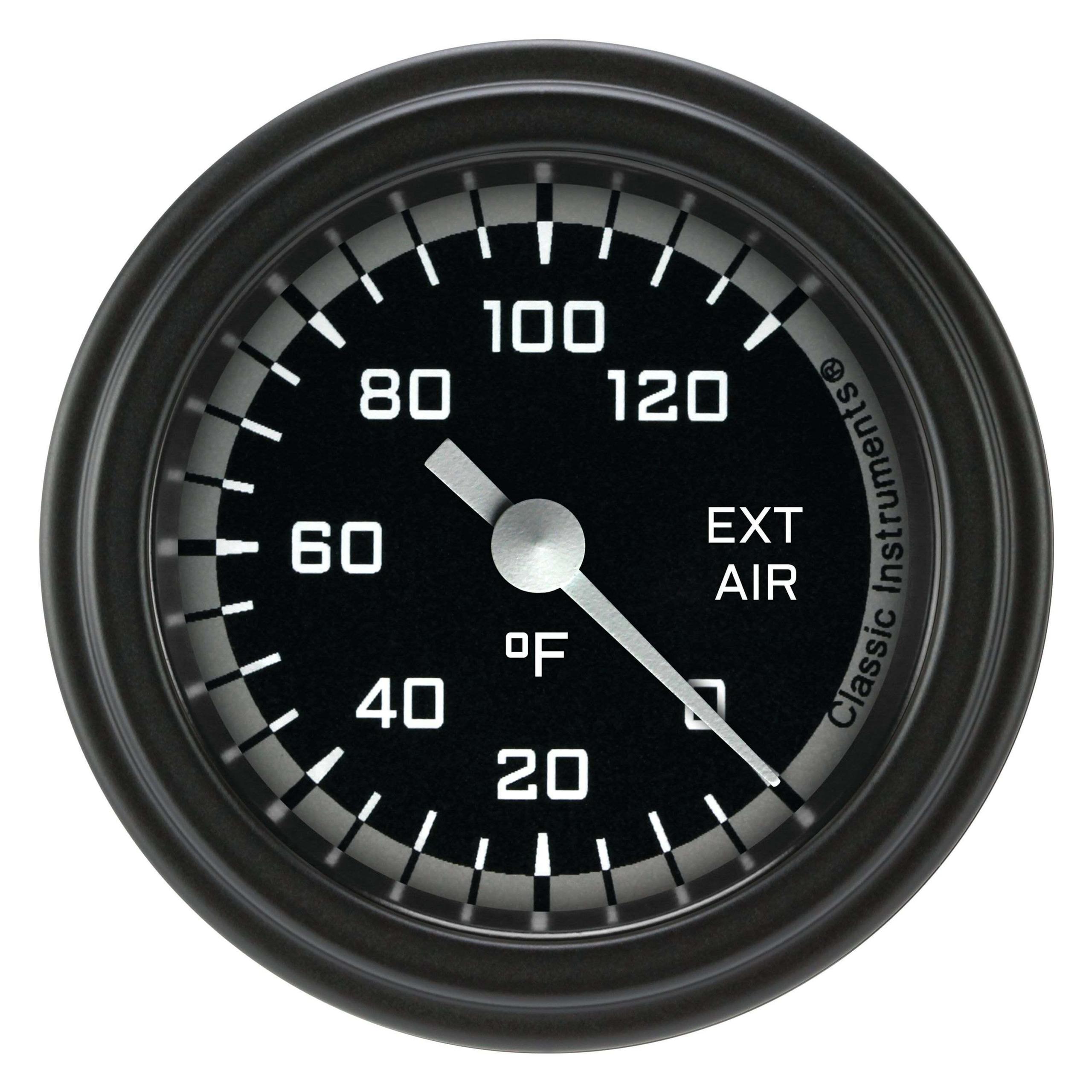 Classic Instruments Outside Air Temperature Gauge,Full Sweep 2 1/8" Diameter - AX199GBLF