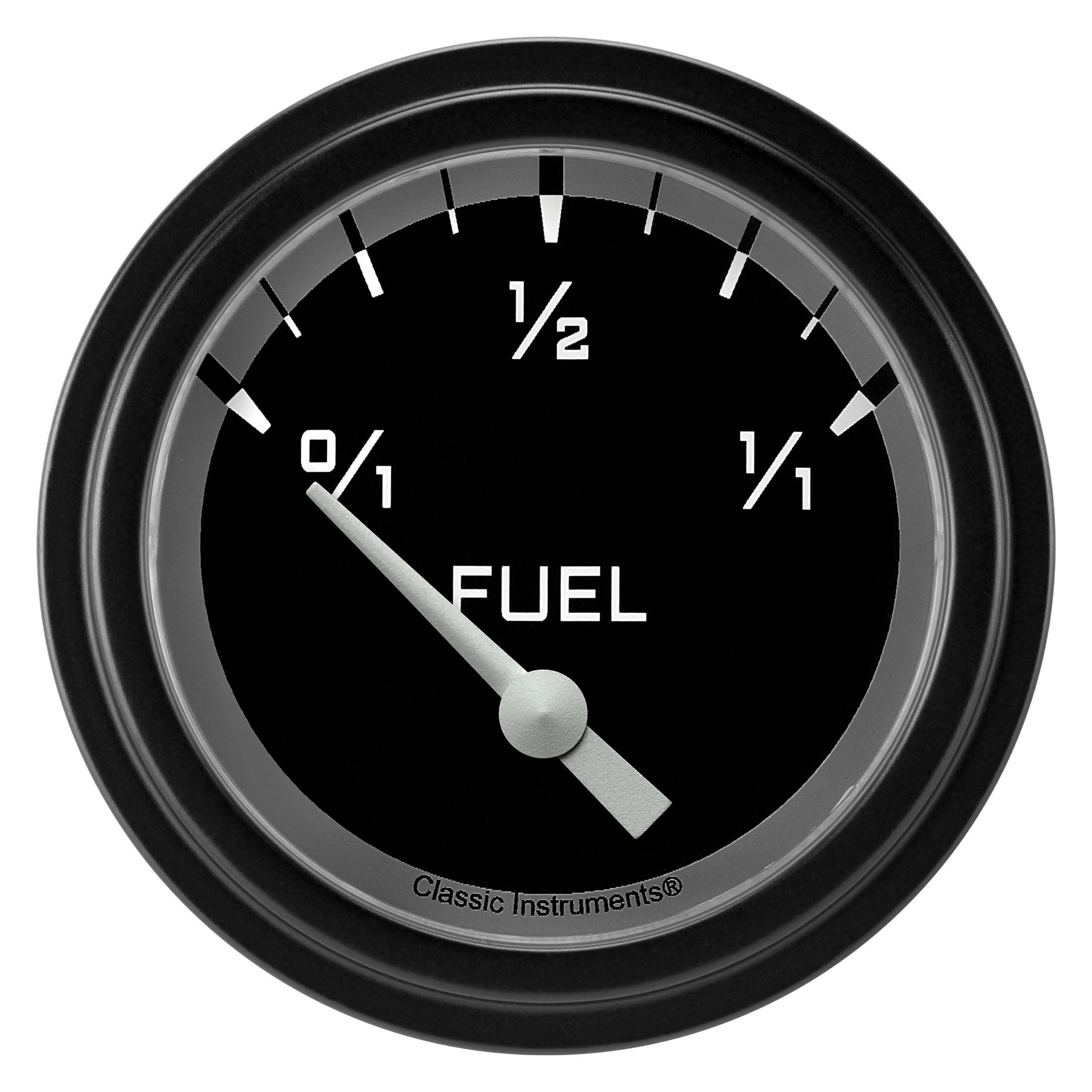 Classic Instruments Fuel Gauge,Short Sweep 2 5/8" Diameter - AX209GBLF